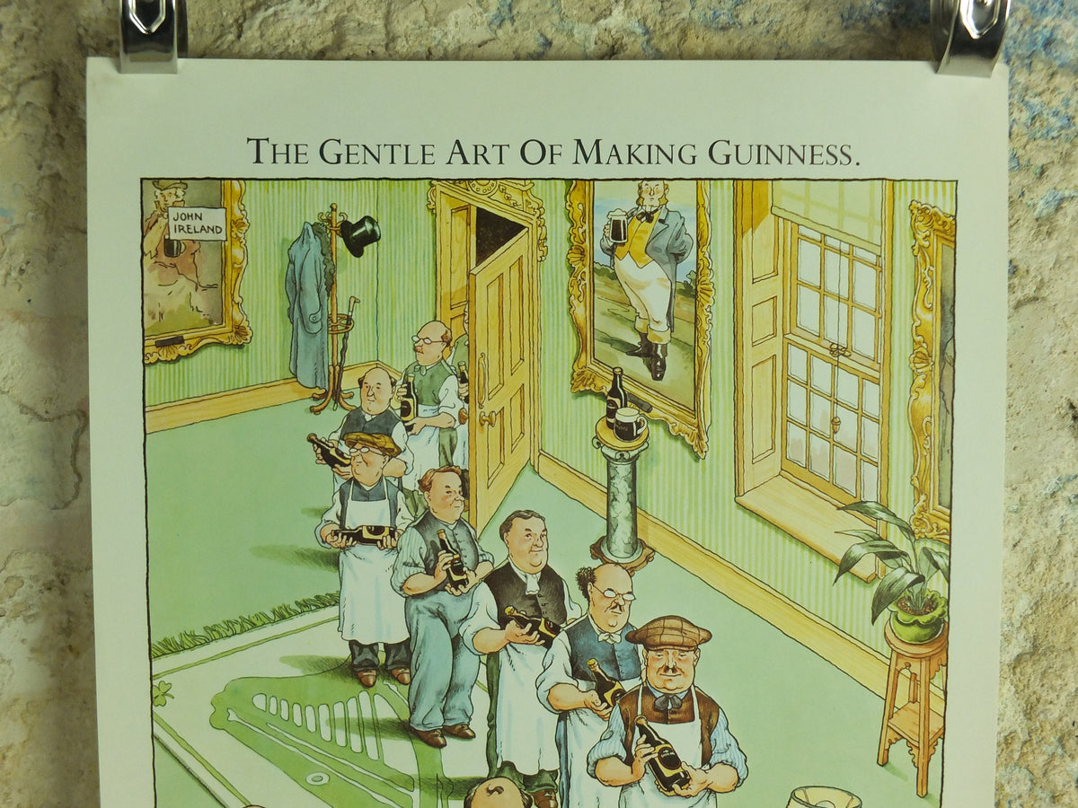 Original Vintage Gentle Art of Making Guinness Poster Signing the day production advertising ale Irish stout beer print wall art retro 1980s