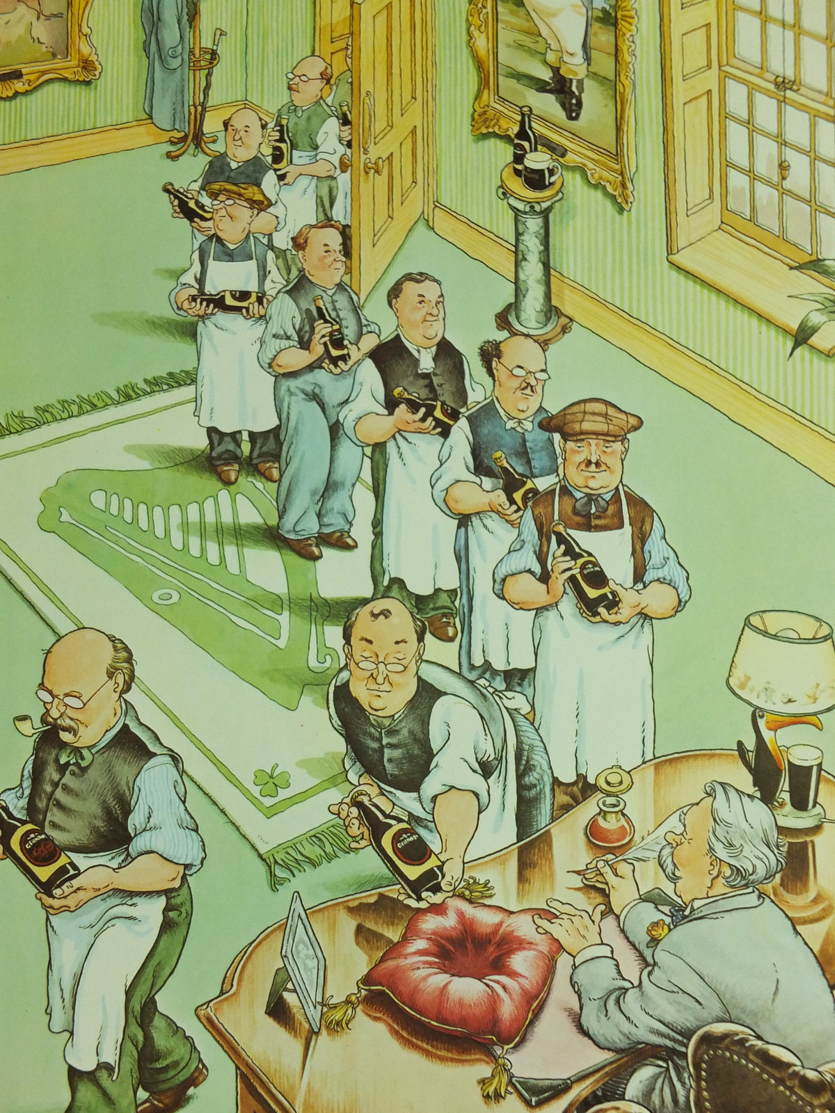 Original Vintage Gentle Art of Making Guinness Poster Signing the day production advertising ale Irish stout beer print wall art retro 1980s