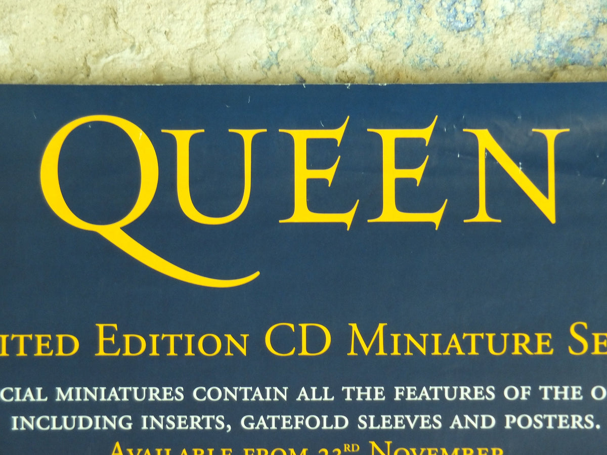 Original Vintage Queen Limited Edition Miniature Series Poster Freddie Mercury Brian May record store CD music print wall art 1998 1990s