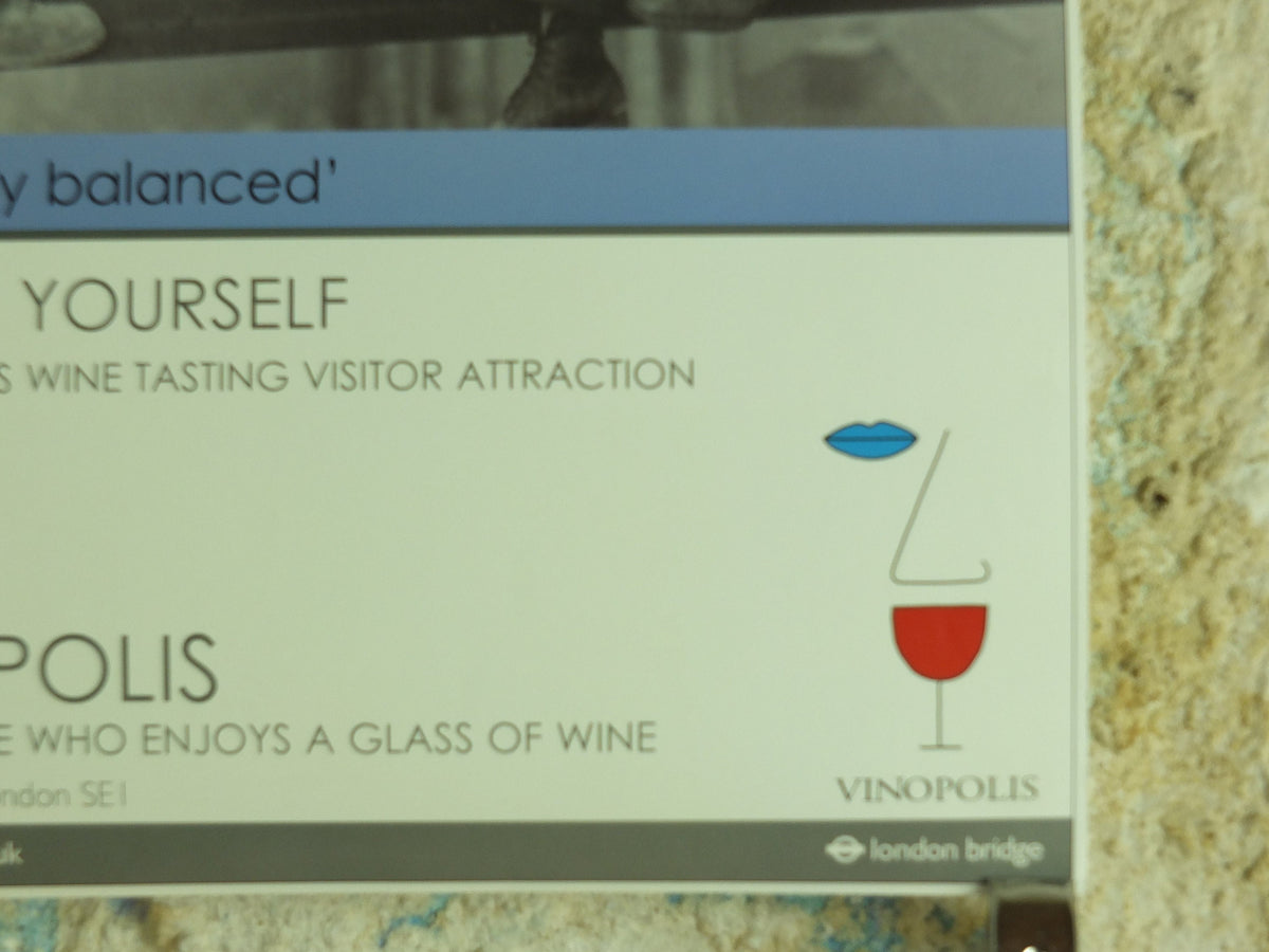 Original Vintage Vinopolis Wine Poster construction builders tasting Bank End London Bridge SE1 Winery Viticulture print wall art 1990s
