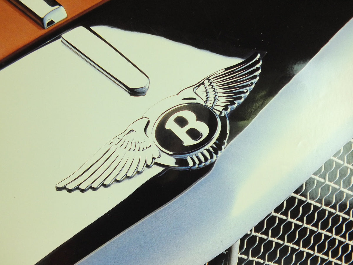 Original Vintage British Bentley Grill Poster luxury brand design car sports power deluxe advertising print wall art 1990s