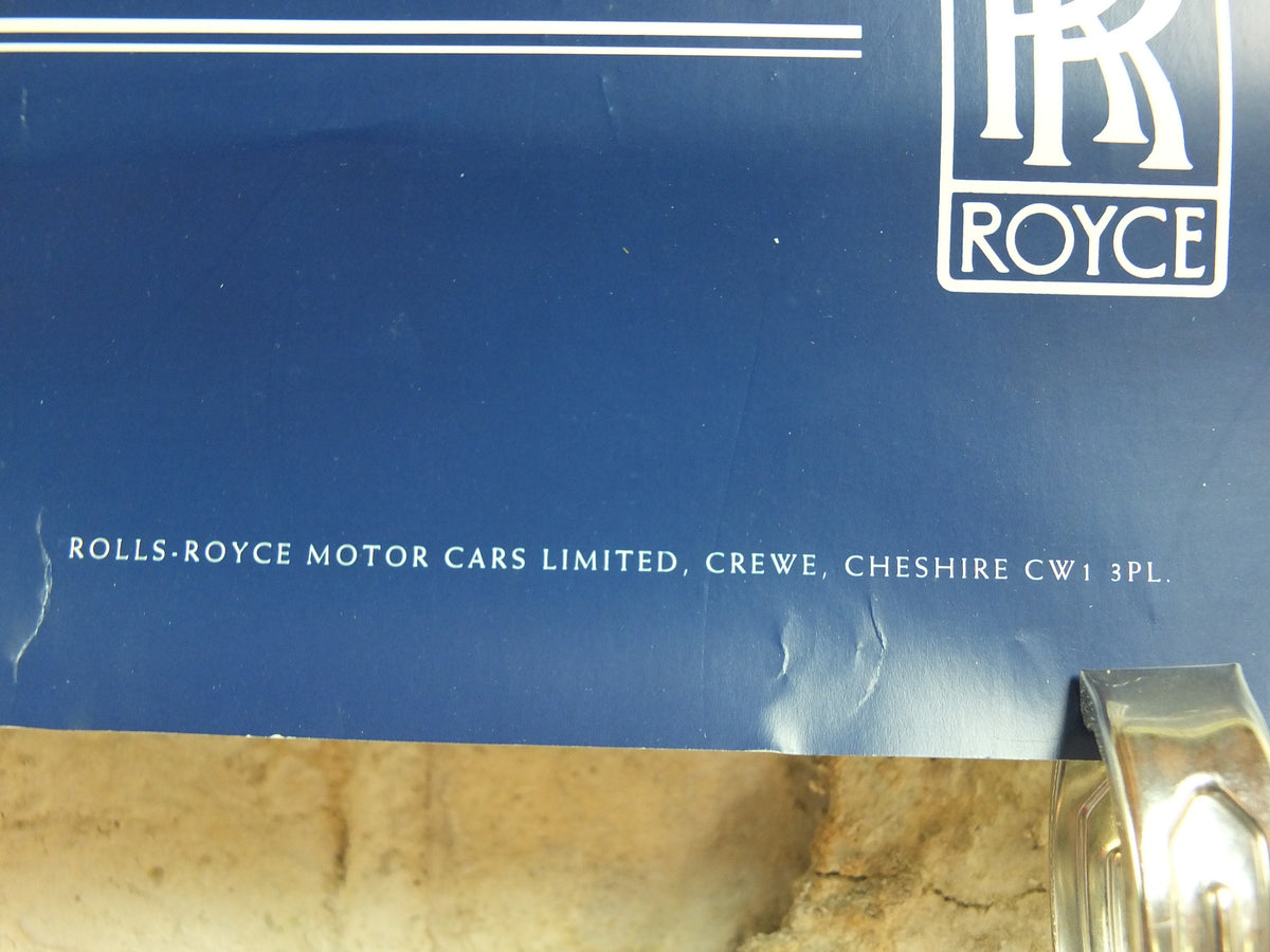 Original Vintage British Rolls Royce Story Poster Crewe luxury brand design sports car Cheshire history Advertising print wall art 1990s