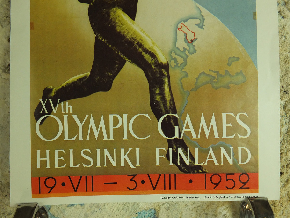 Vintage Olympic Games Helsinki Finland Poster rings sports sport international summer wall art reprint 1970s