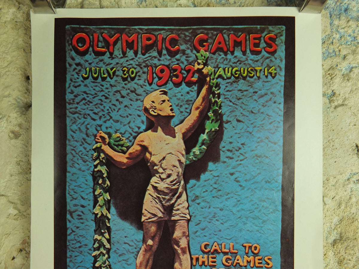 Vintage Olympic Games Los Angeles California USA Poster rings sports sport international summer wall art reprint 1970s