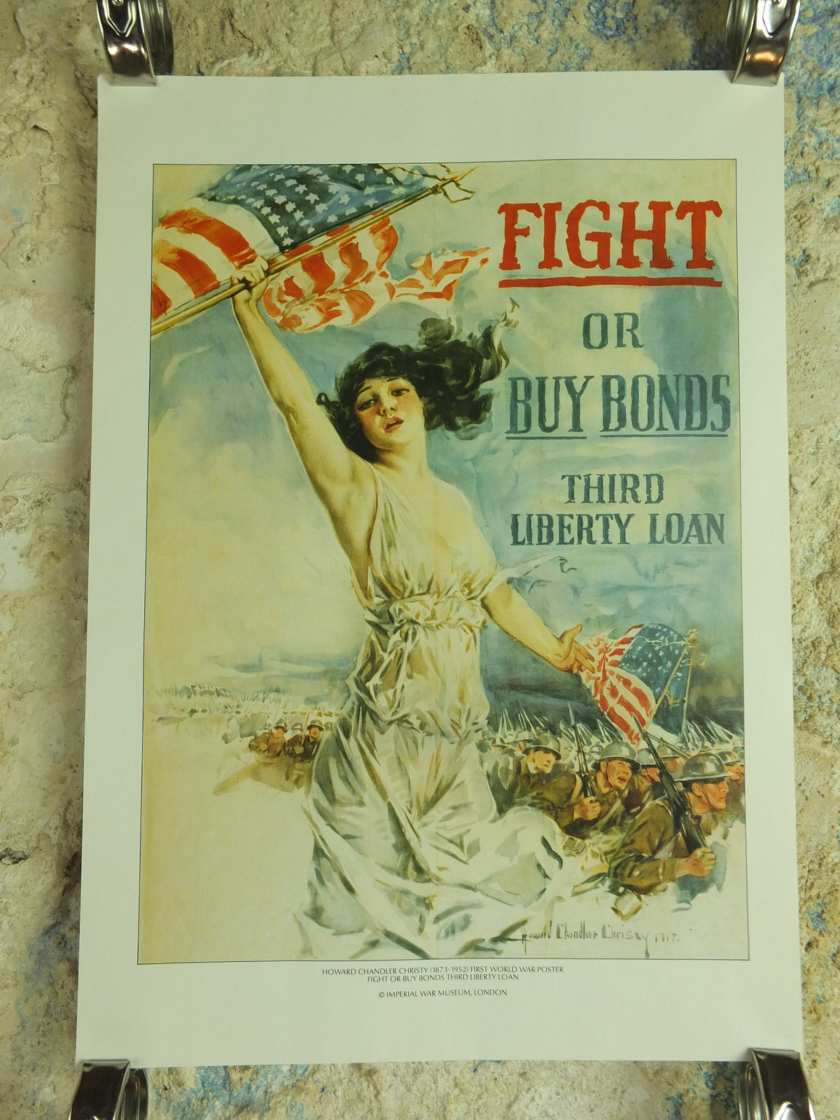 Vintage British Christy Girls Fight or buy Bonds Poster Imperial War Museum World War 1 WW1 Propaganda Poster reprint print wall art