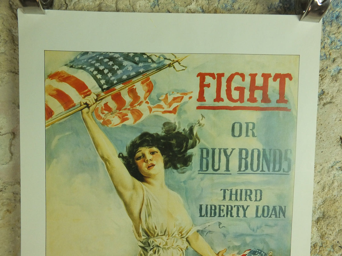 Vintage British Christy Girls Fight or buy Bonds Poster Imperial War Museum World War 1 WW1 Propaganda Poster reprint print wall art