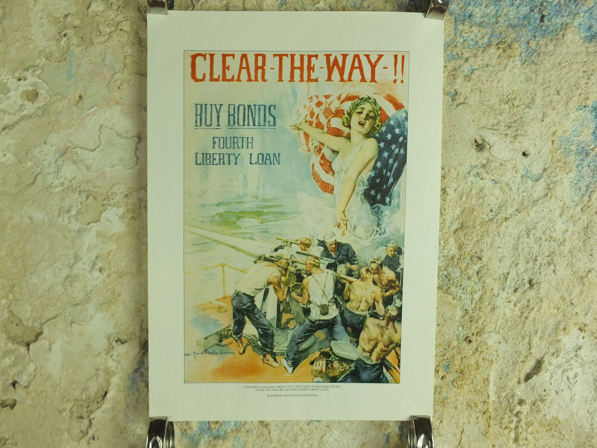 Vintage Christy Girls Clear the Way Poster liberty Imperial War Museum World War 1 WW1 Propaganda Poster reprint print wall art