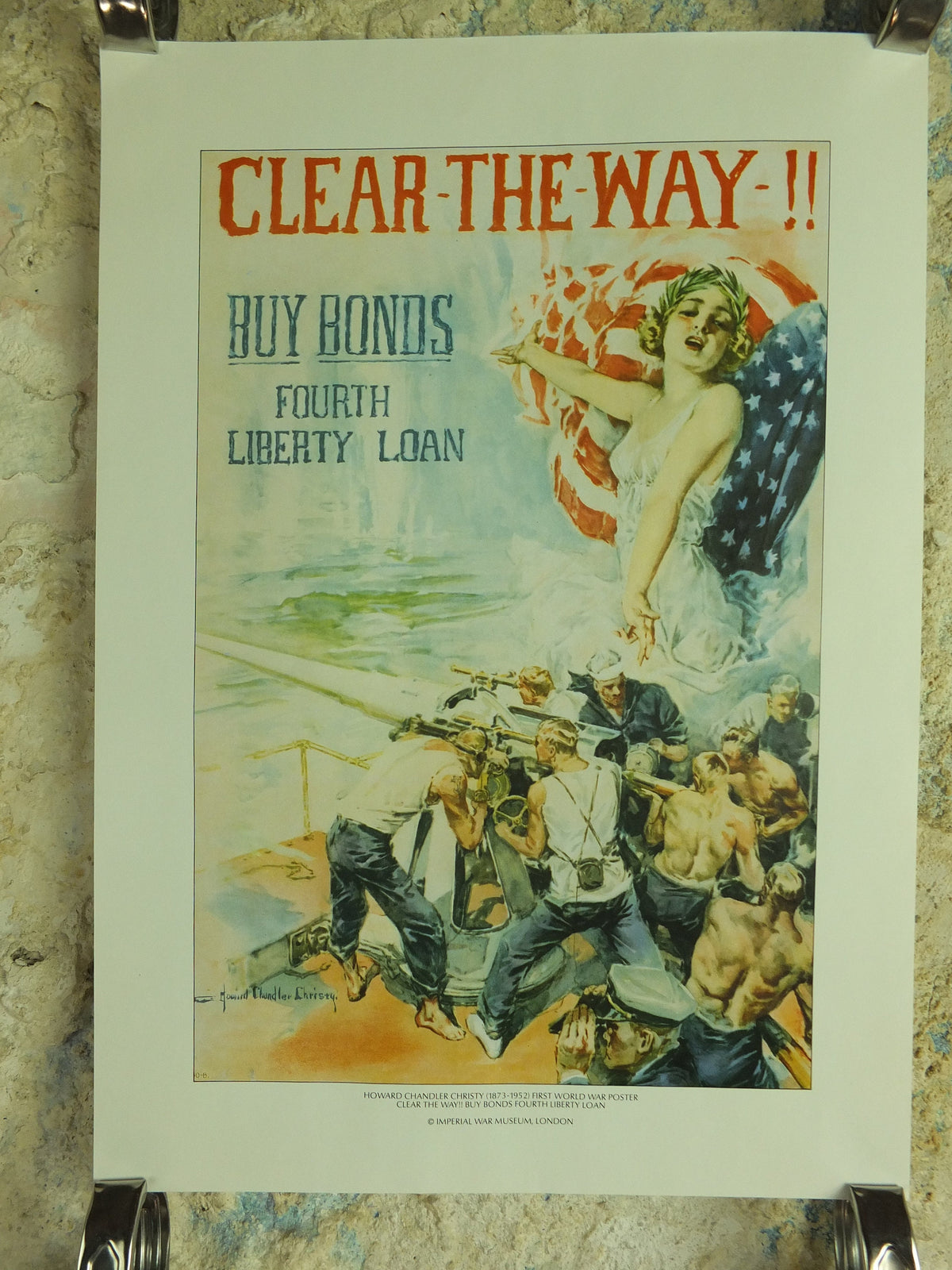 Vintage Christy Girls Clear the Way Poster liberty Imperial War Museum World War 1 WW1 Propaganda Poster reprint print wall art
