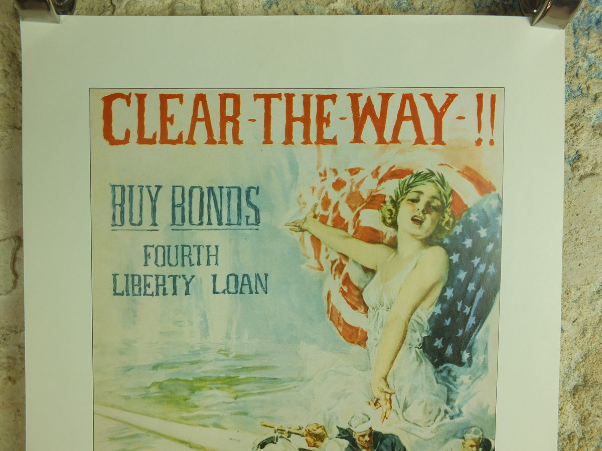 Vintage Christy Girls Clear the Way Poster liberty Imperial War Museum World War 1 WW1 Propaganda Poster reprint print wall art
