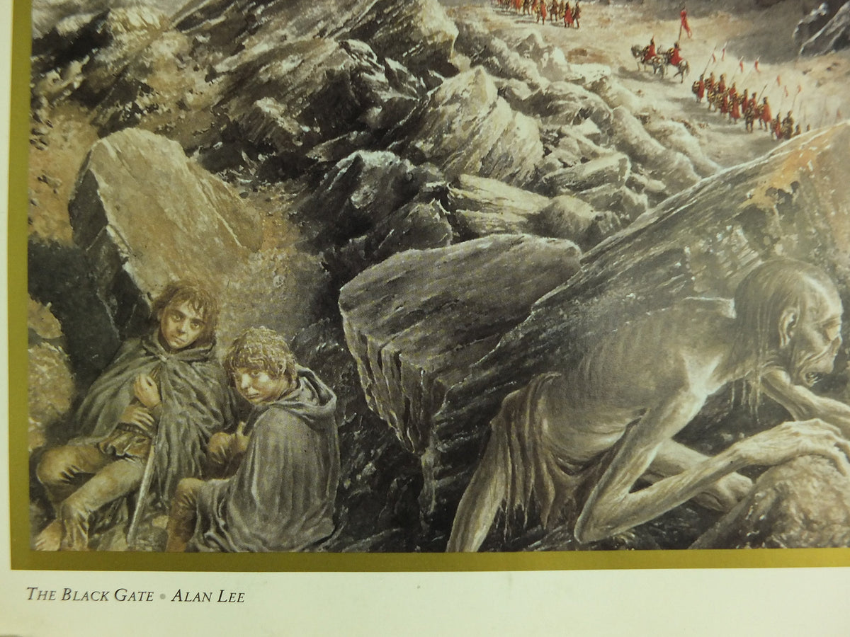 1994 The Black Gate Poster, by Alan Lee, Vintage Lord of the Rings, Tolkien Centenary, Return of the King, illustration print wall art decor