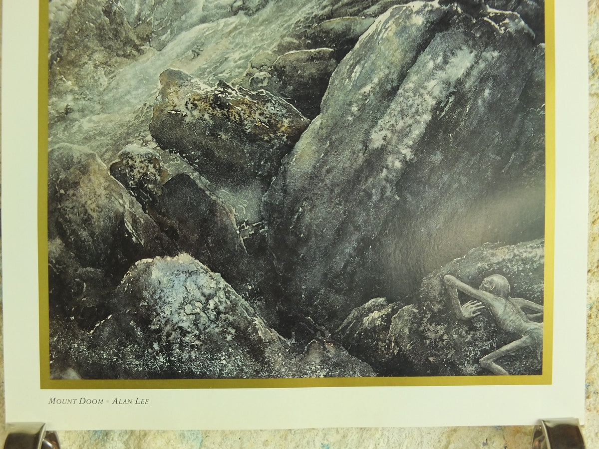 1994 Mount Doom Poster, by Alan Lee, Vintage Lord of the Rings, Tolkien Centenary, Return of the King, illustration print wall art decor