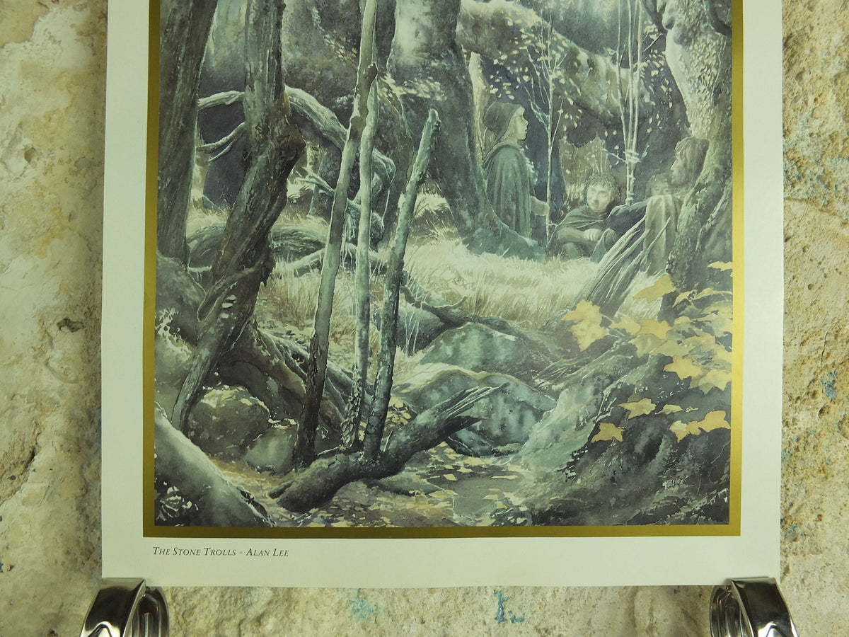 1994 The Stone Trolls Poster, by Alan Lee, Vintage Lord of the Rings, Tolkien Centenary, Fellowship Ring, illustration print wall art decor