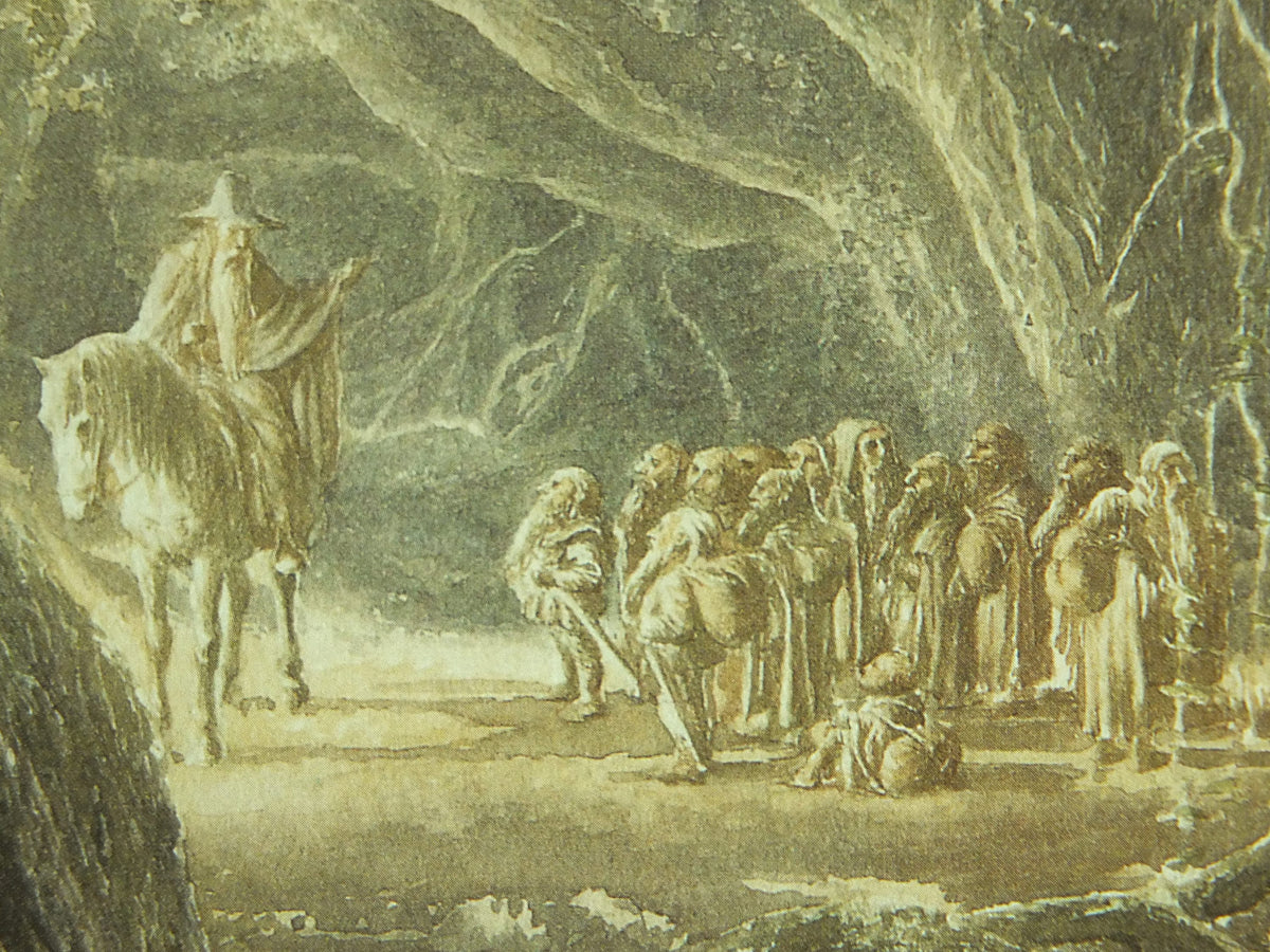 1997 Mirkwood Poster, by Alan Lee, At the Forest Gate from The Hobbit, J.R.R. Tolkien, illustration print wall art decor