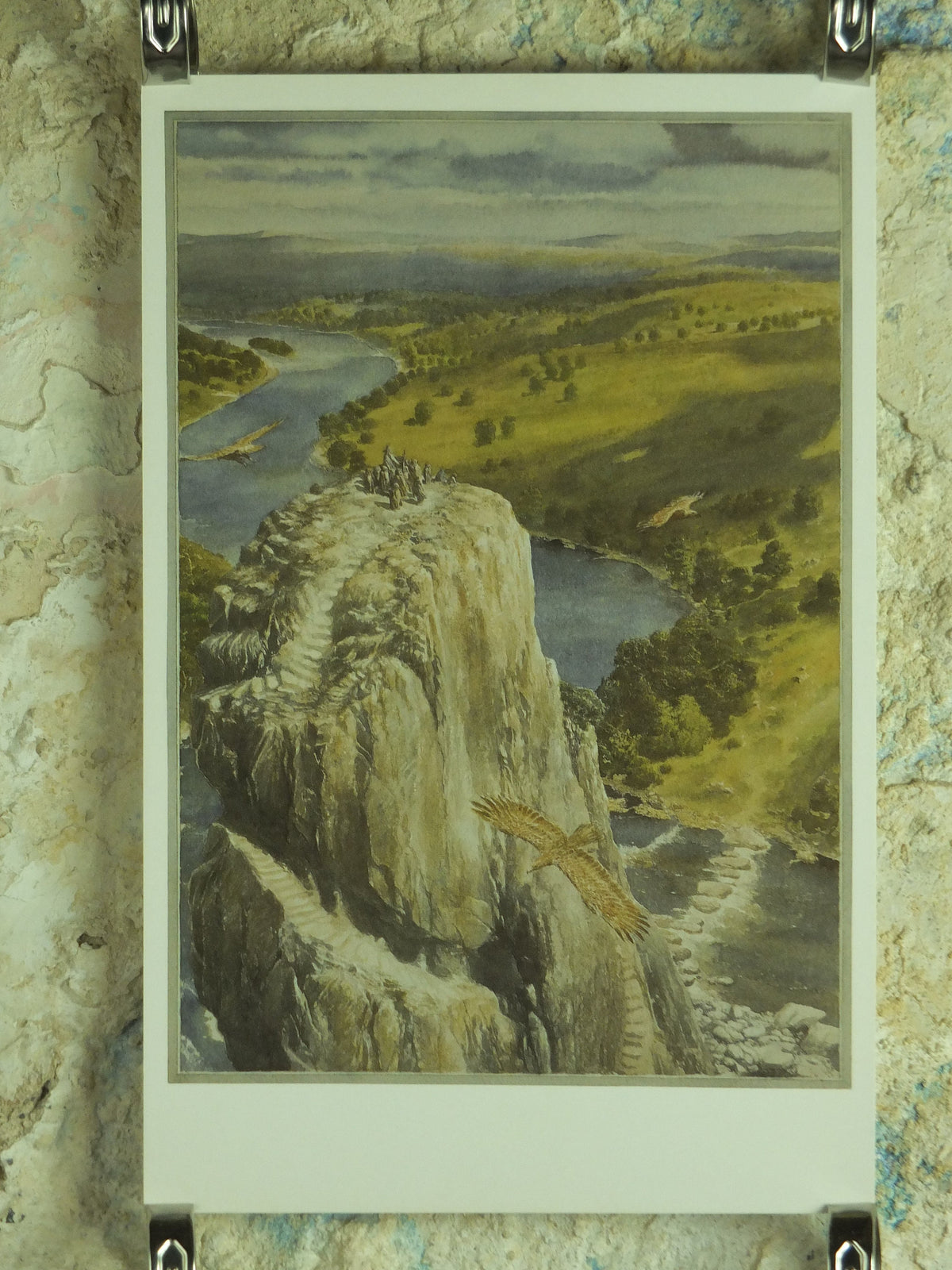 1997 The Carrock Poster, from The Hobbit, by Alan Lee J.R.R. Tolkien, Beorn and the Eagles, illustration print wall art decor