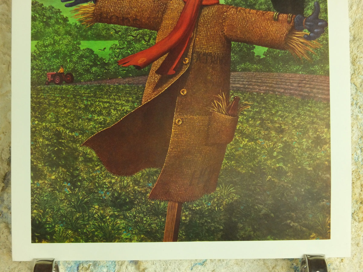 Original Vintage Guinness Toucan Poster, scarecrow, garden harvest, advertising ale Irish stout beer print wall art retro 1970s