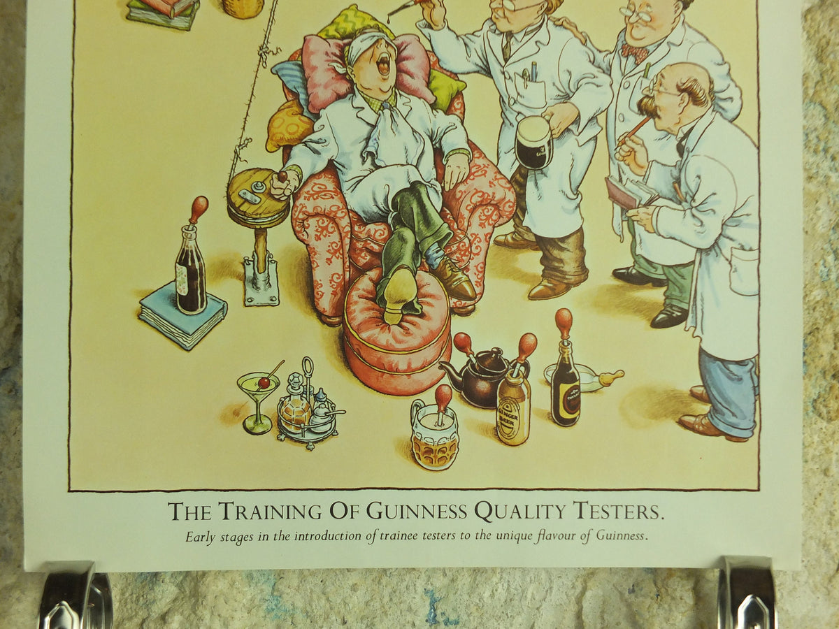 Original Vintage Gentle Art of Making Guinness Poster Training of Quality Tester advertising ale Irish stout beer print wall art retro 1980s
