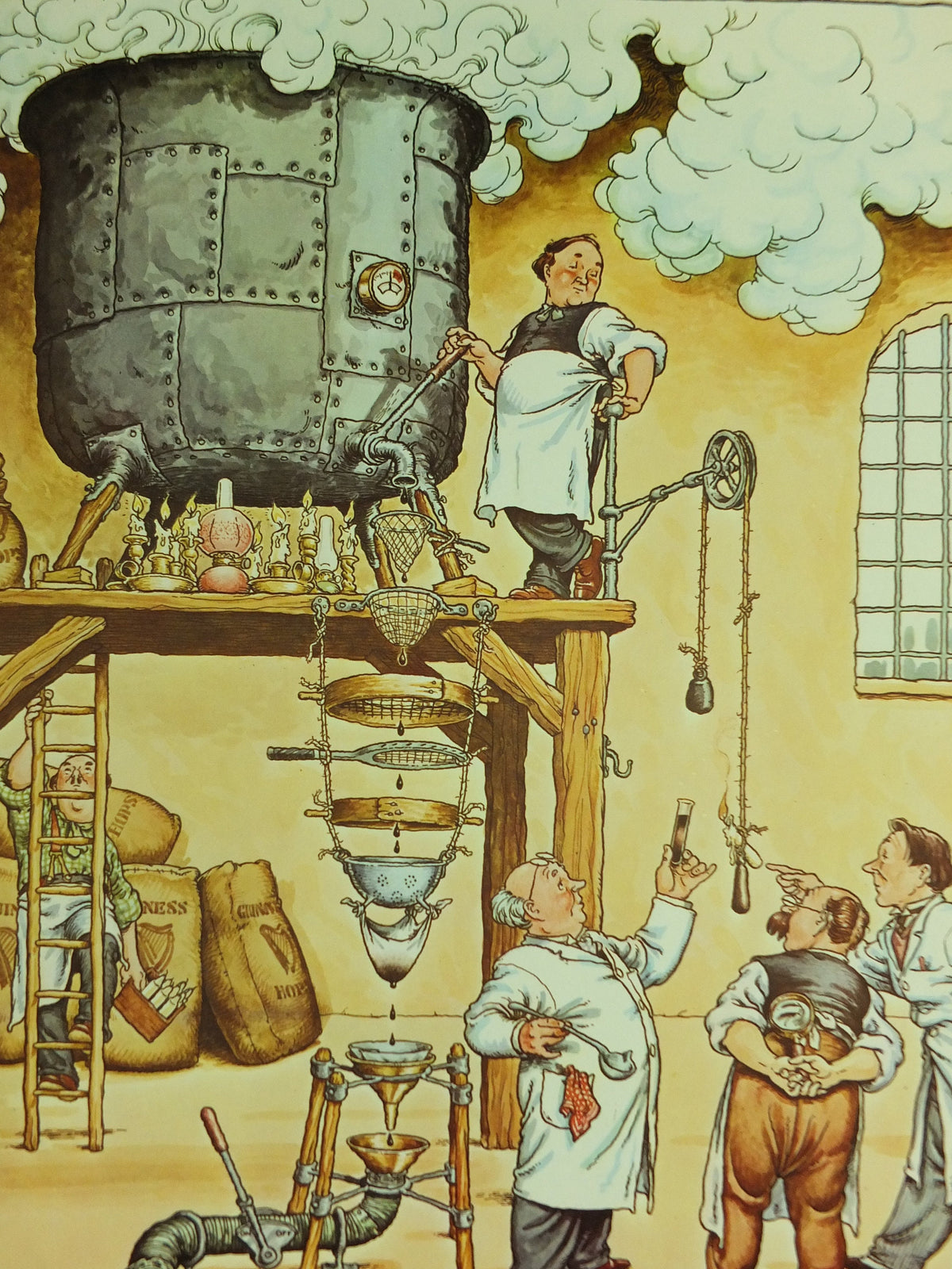 Original Vintage Gentle Art of Making Guinness Poster Filtering Guinness Wort advertising ale Irish stout beer print wall art retro 1980s