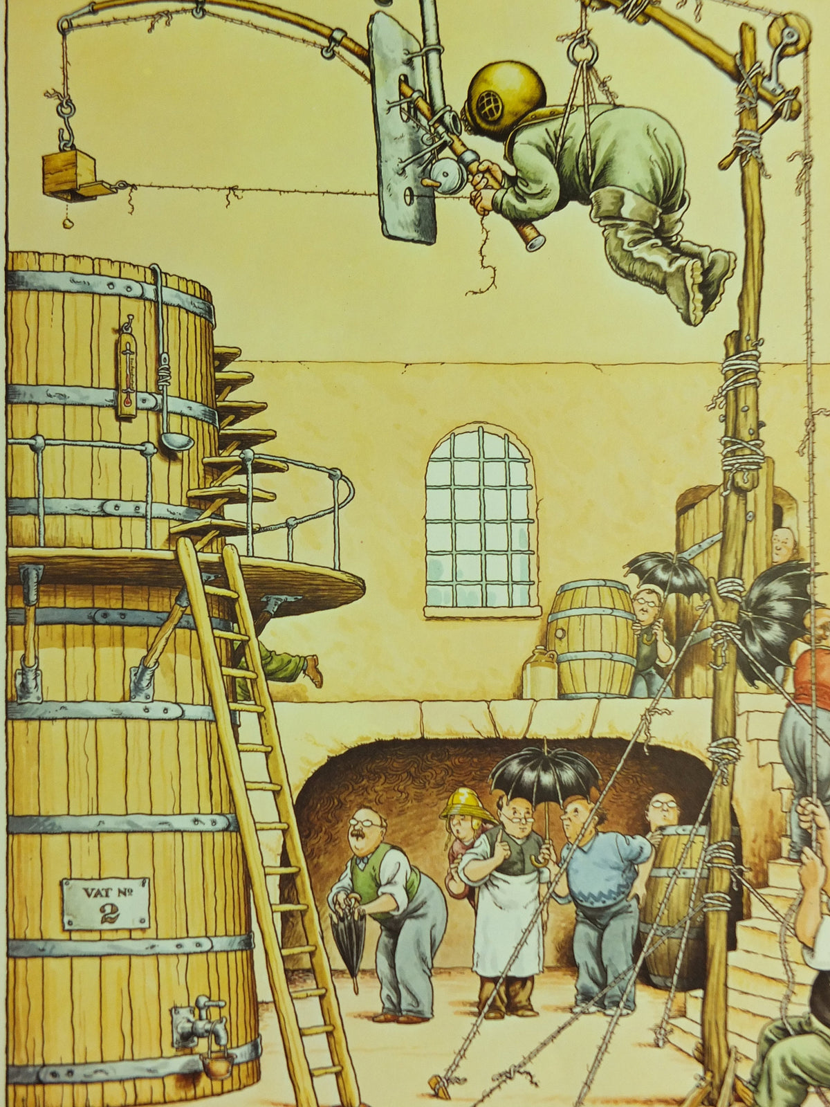 Original Vintage Gentle Art of Making Guinness Poster Fermenting the Guinness advertising ale Irish stout beer print wall art retro 1980s