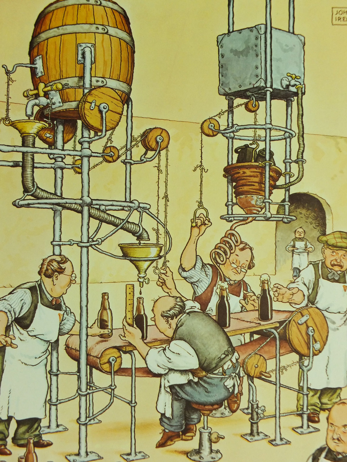 Original Vintage Gentle Art of Making Guinness Poster Bottling the Guinness advertising ale Irish stout beer print wall art retro 1980s