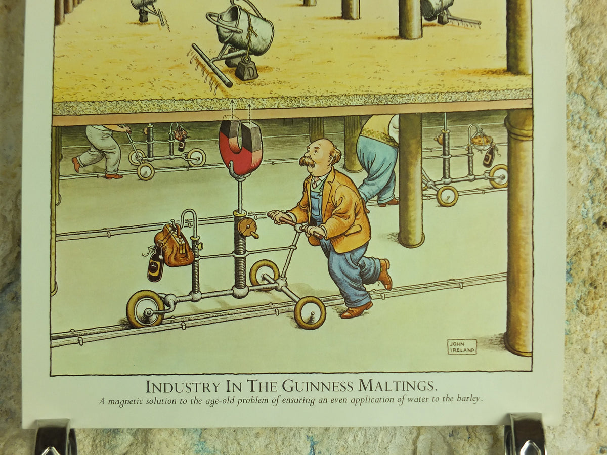 Original Vintage Gentle Art of Making Guinness Poster Industry in the Maltings advertising ale Irish stout beer print wall art retro 1980s