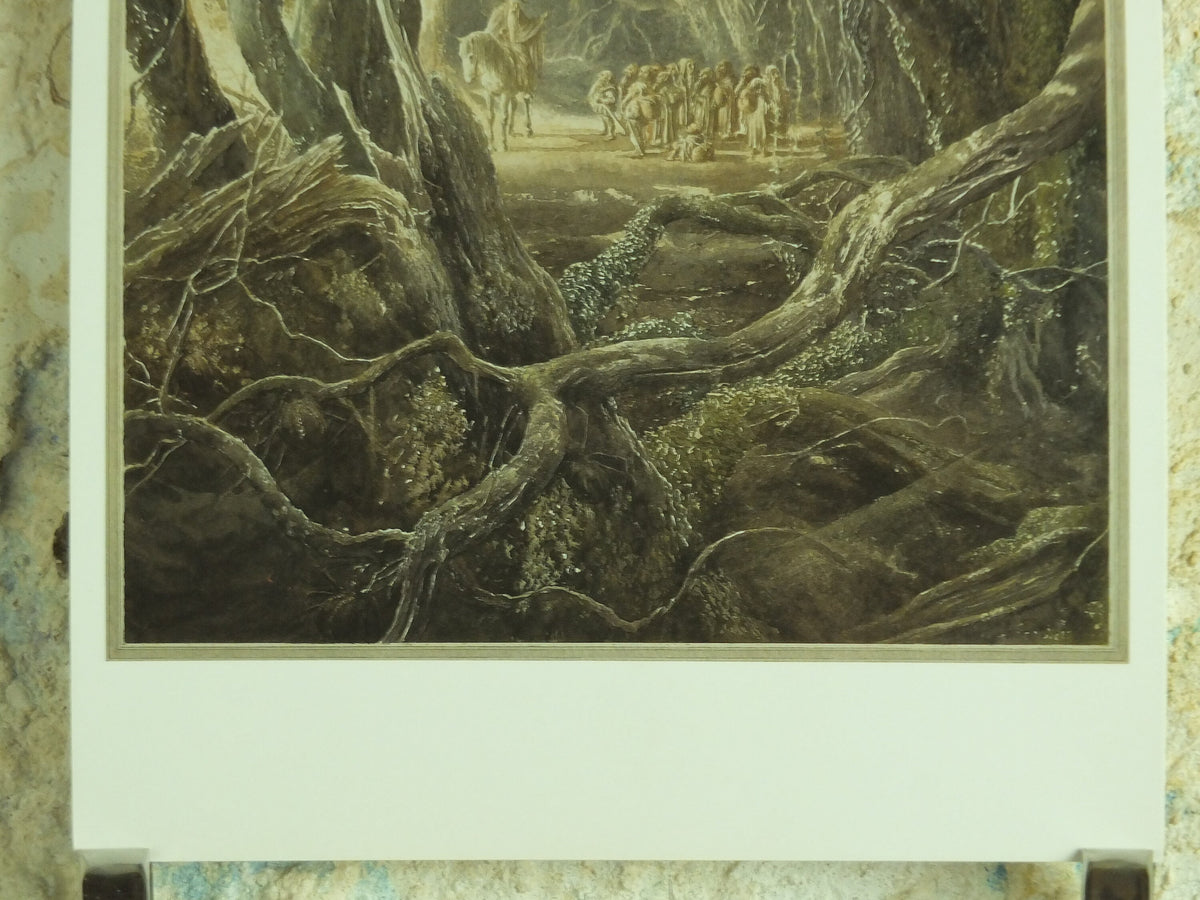 1997 Mirkwood Poster, by Alan Lee, At the Forest Gate from The Hobbit, J.R.R. Tolkien, illustration print wall art decor