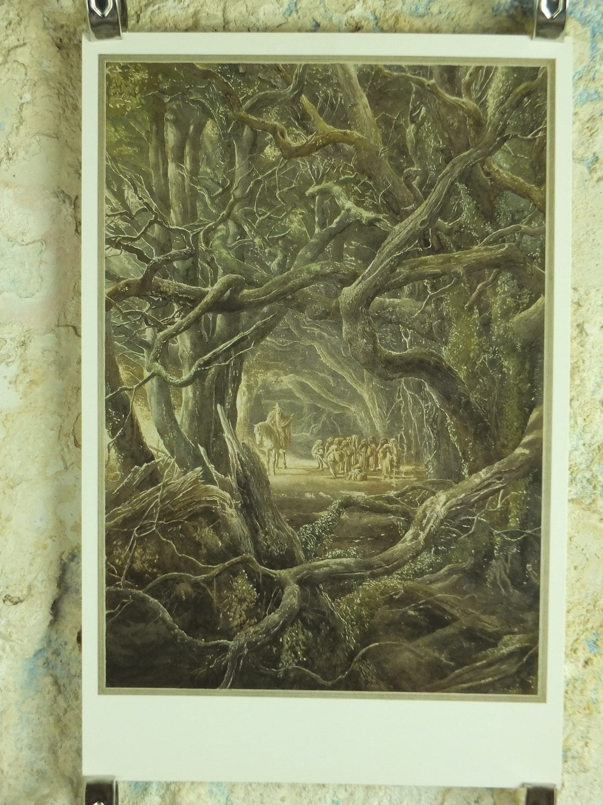 1997 Mirkwood Poster,  "At the Forest Gate" from "The Hobbit", by Alan Lee J.R.R. Tolkien, illustration print wall art decor