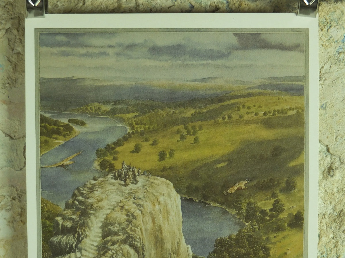 1997 The Carrock Poster, by Alan Lee, from The Hobbit, J.R.R. Tolkien, Beorn and the Eagles, illustration print wall art decor