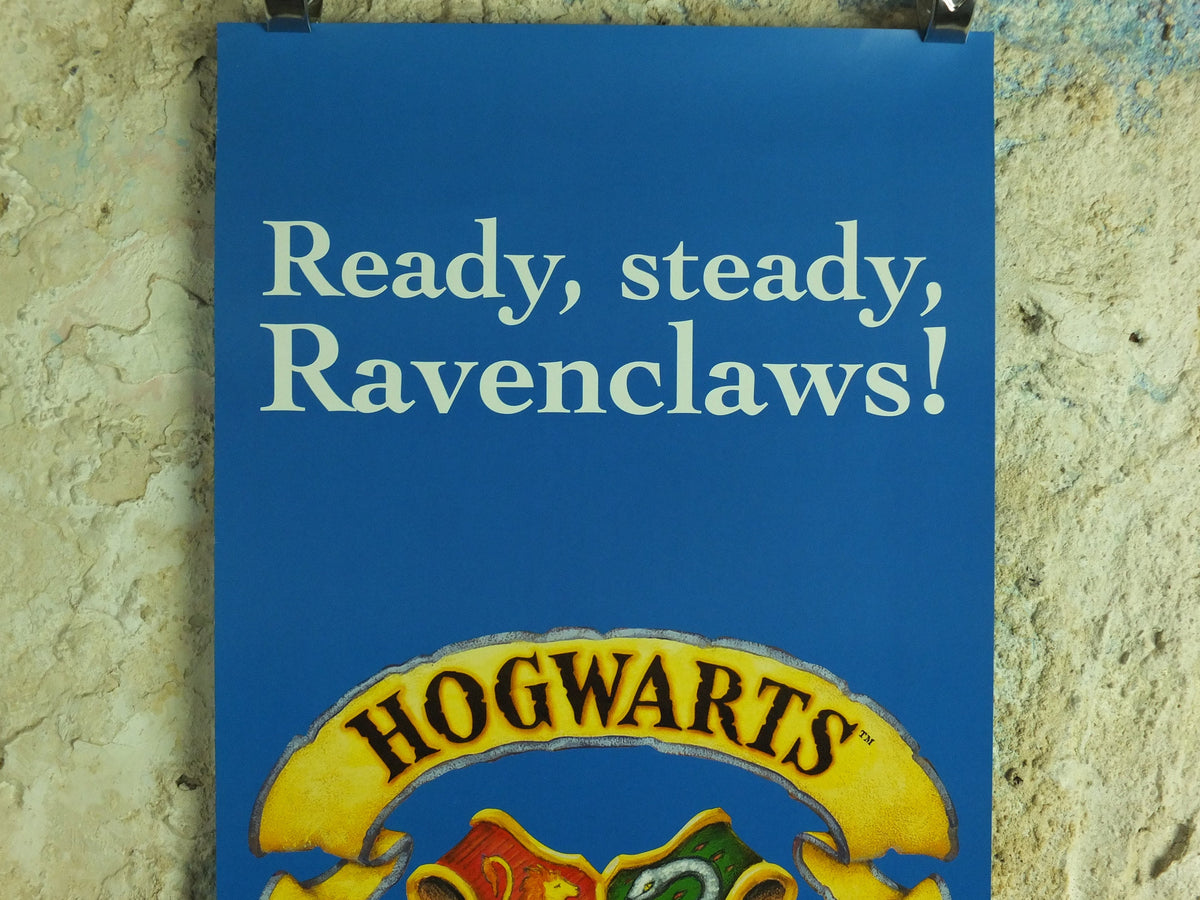 Vintage Harry Potter Ravenclaw Poster, Ready Steady Ravenclaws! Hogwarts, wall art cinema film memorabilia