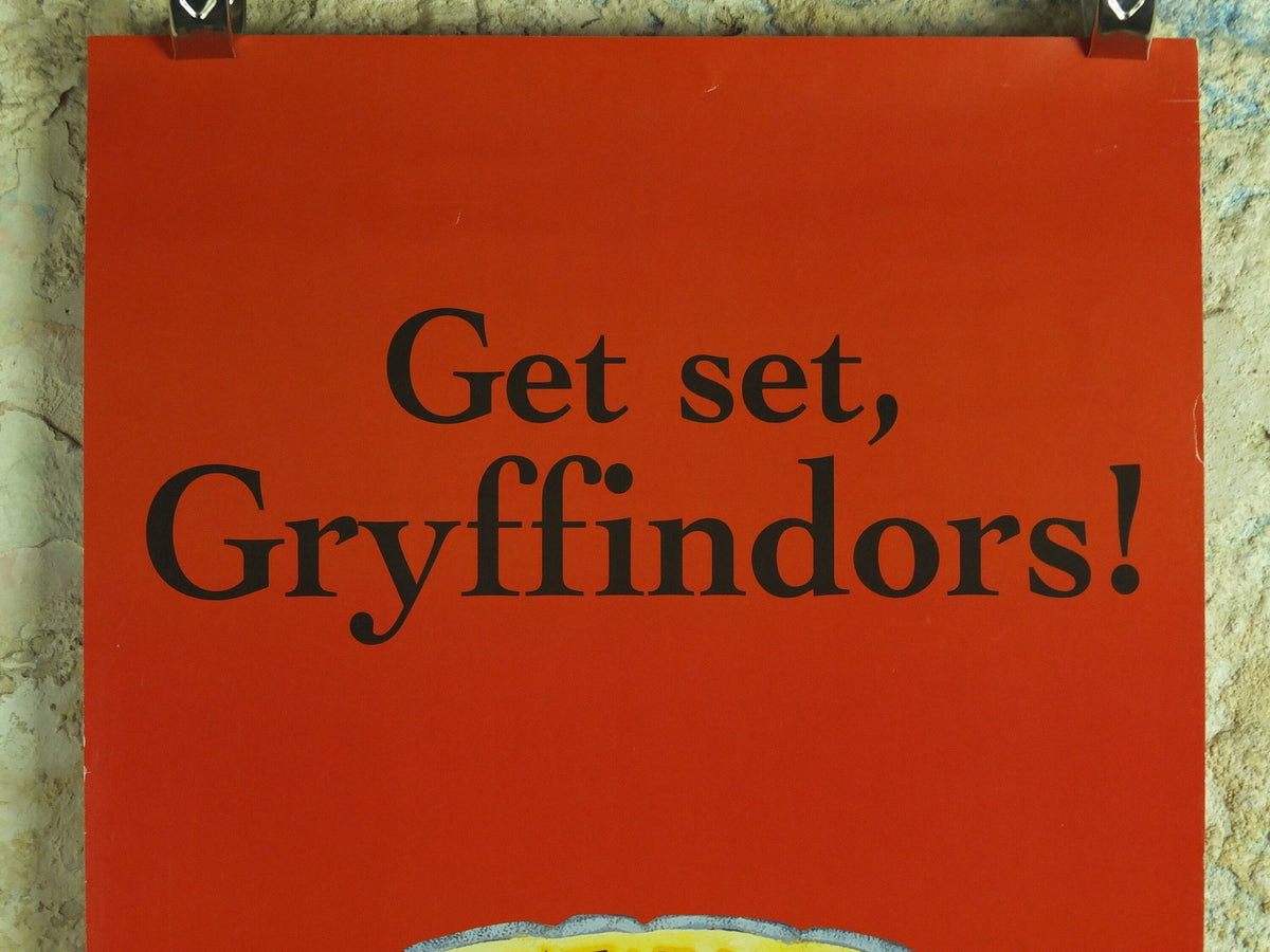 Vintage Harry Potter Gryffindor Poster, Get Set Gryffindors! Hogwarts, wall art cinema film memorabilia