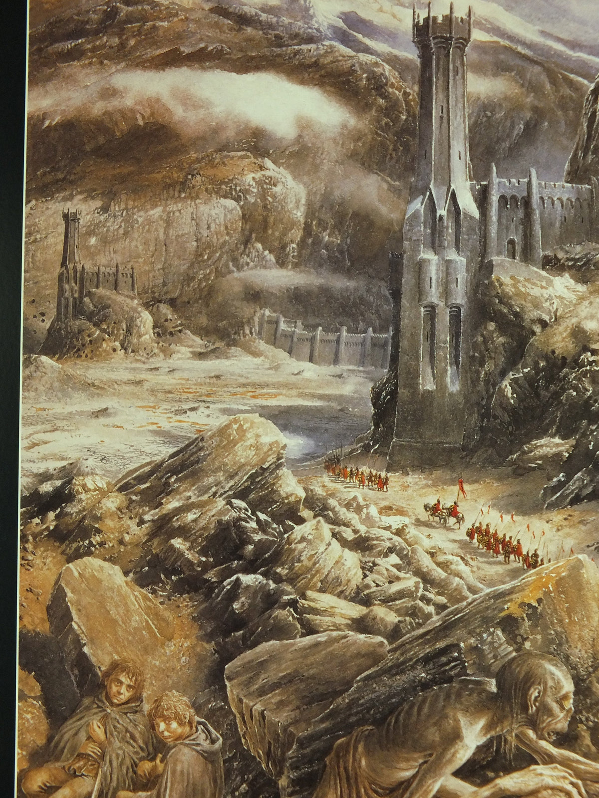 1999 The Black Gate Poster, by Alan Lee, Into Mordor, Vintage Lord of the Rings, Tolkien, Return of King, illustration print wall art decor