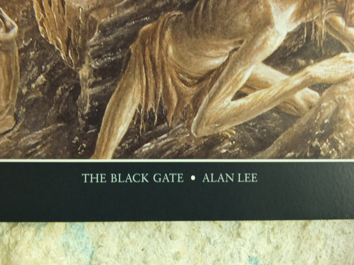 1999 The Black Gate Poster, by Alan Lee, Into Mordor, Vintage Lord of the Rings, Tolkien, Return of King, illustration print wall art decor