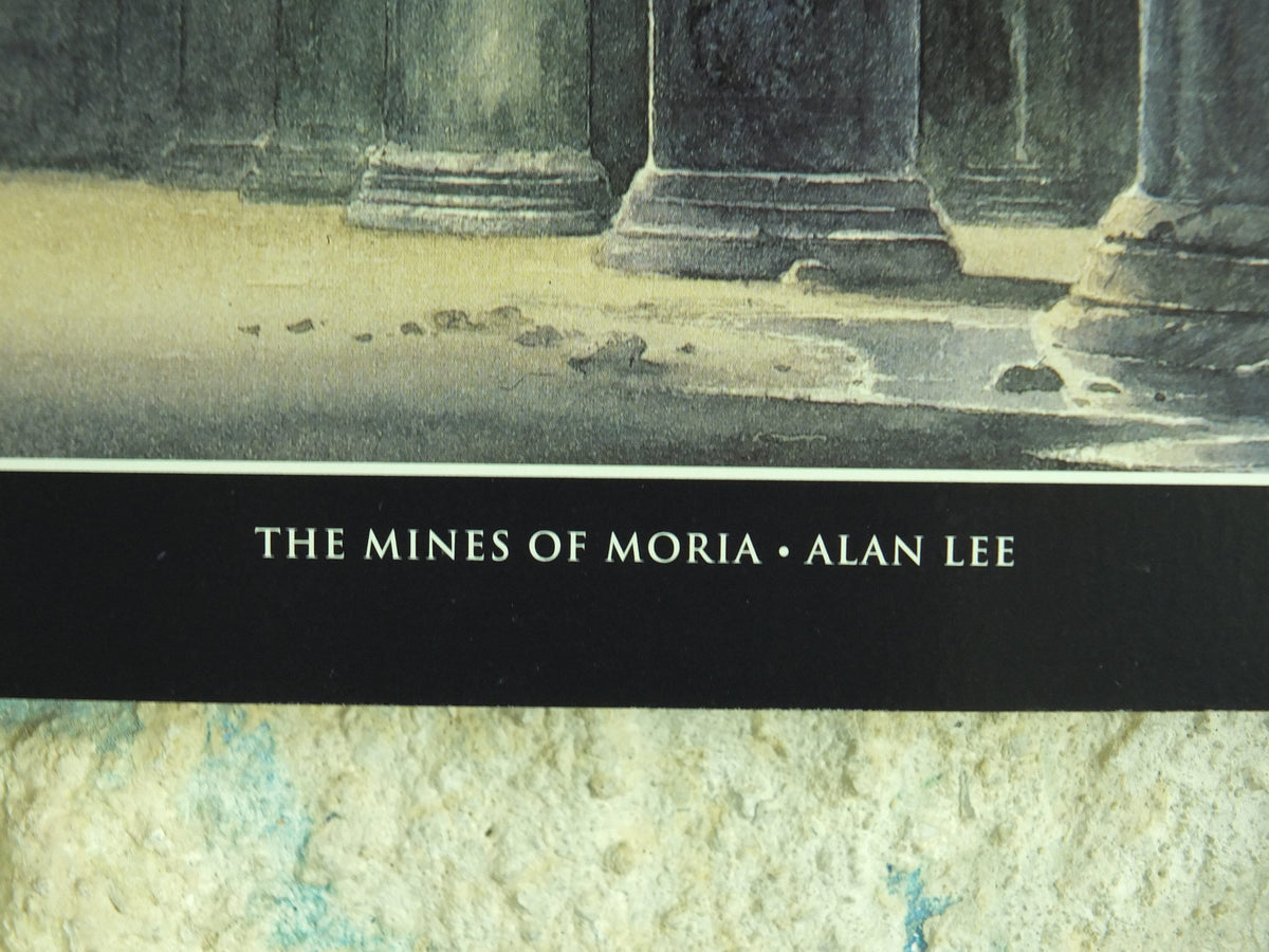 2002 Mines of Moria Poster, by Alan Lee, Khazad-dum, JRR Tolkien Lord of the Rings Fellowship of the Ring, illustration print wall art decor