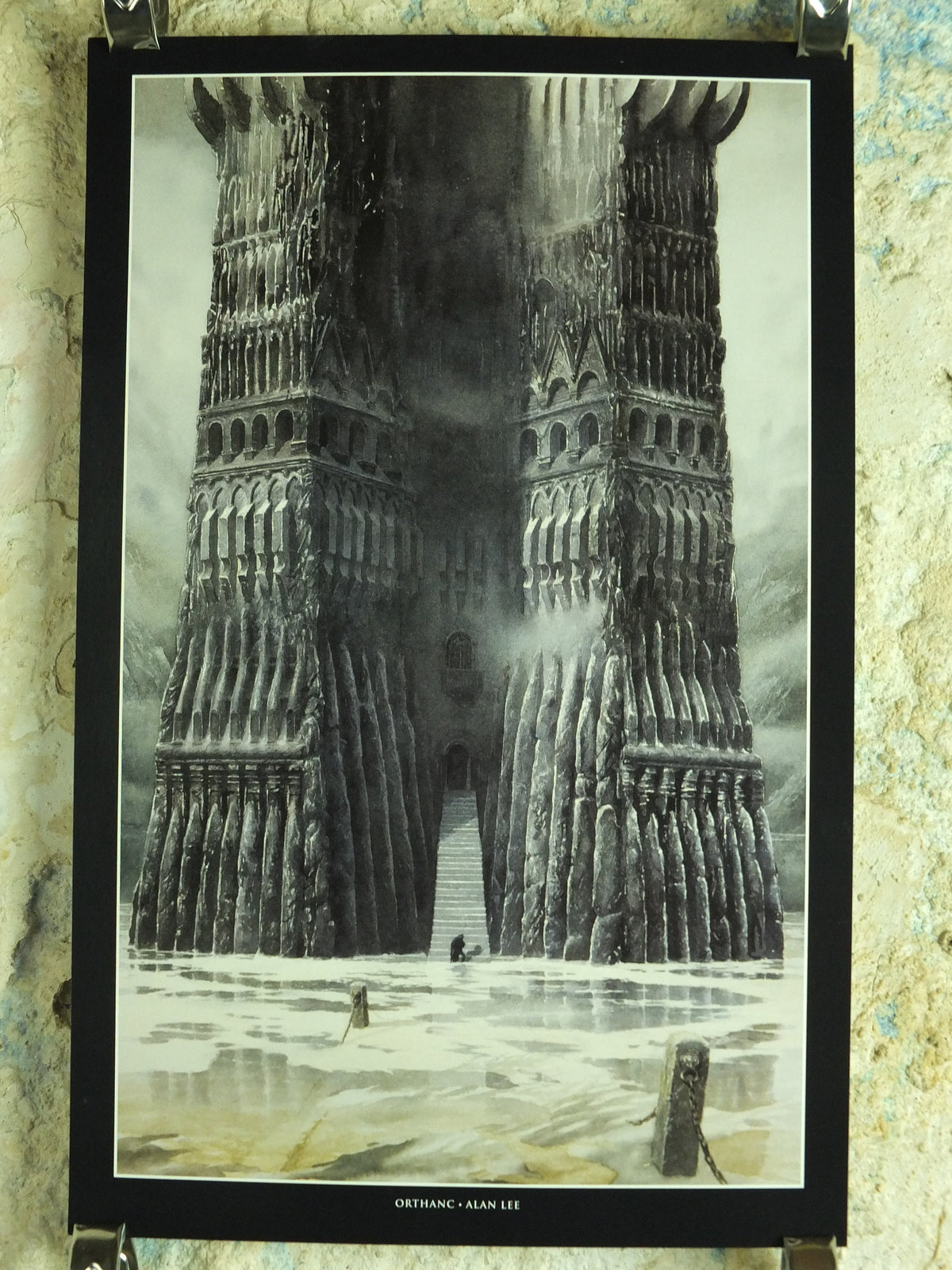 2002 Orthanc Isengard Poster, by Alan Lee, Vintage Tolkien Lord of the Rings, Saruman, The Two Towers, illustration print, wall art decor