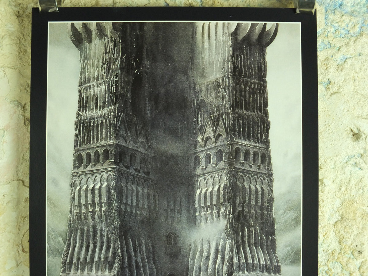 2002 Orthanc Isengard Poster, by Alan Lee, Vintage Tolkien Lord of the Rings, Saruman, The Two Towers, illustration print, wall art decor