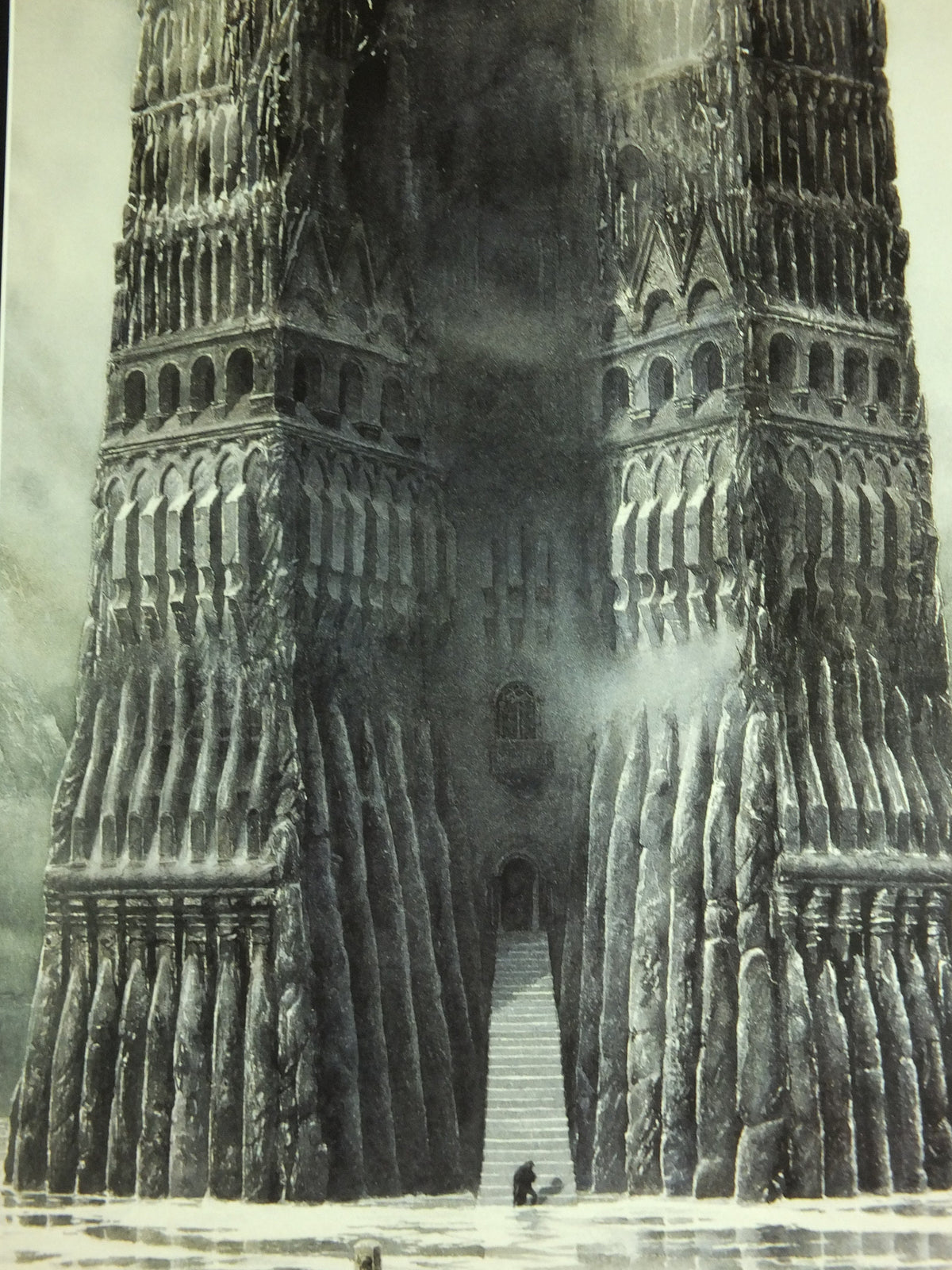 2002 Orthanc Isengard Poster, by Alan Lee, Vintage Tolkien Lord of the Rings, Saruman, The Two Towers, illustration print, wall art decor