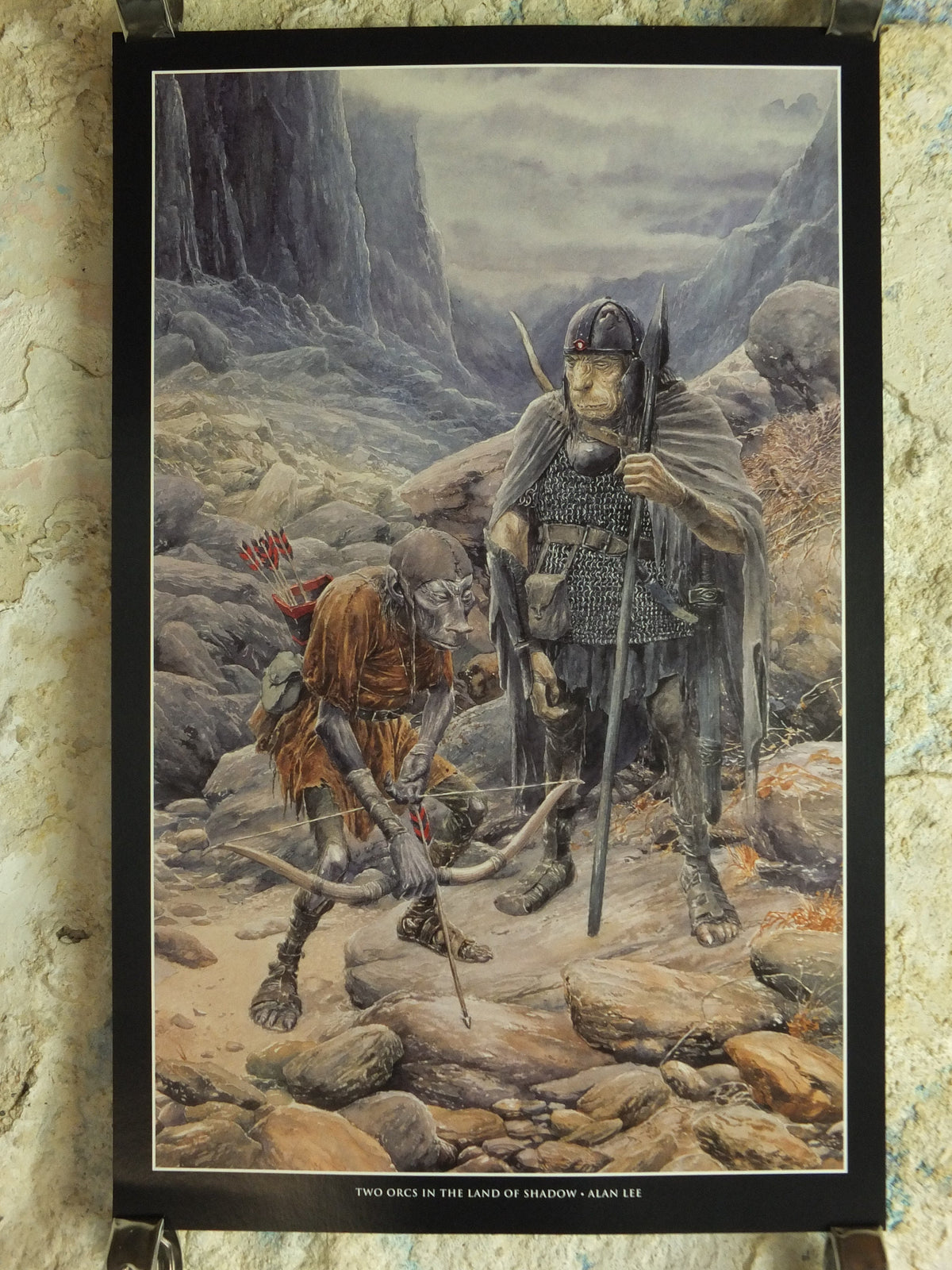 2002 Mordor Orcs and Goblins Poster, by Alan Lee, Land of Shadow Vintage Tolkien Lord of the Rings, Return of the King, print wall art decor