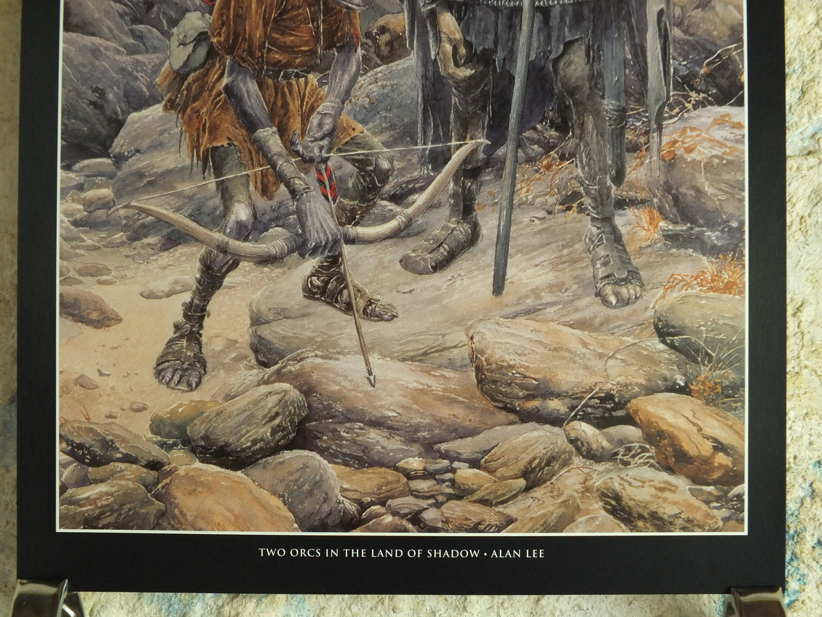 2002 Mordor Orcs and Goblins Poster, by Alan Lee, Land of Shadow Vintage Tolkien Lord of the Rings, Return of the King, print wall art decor