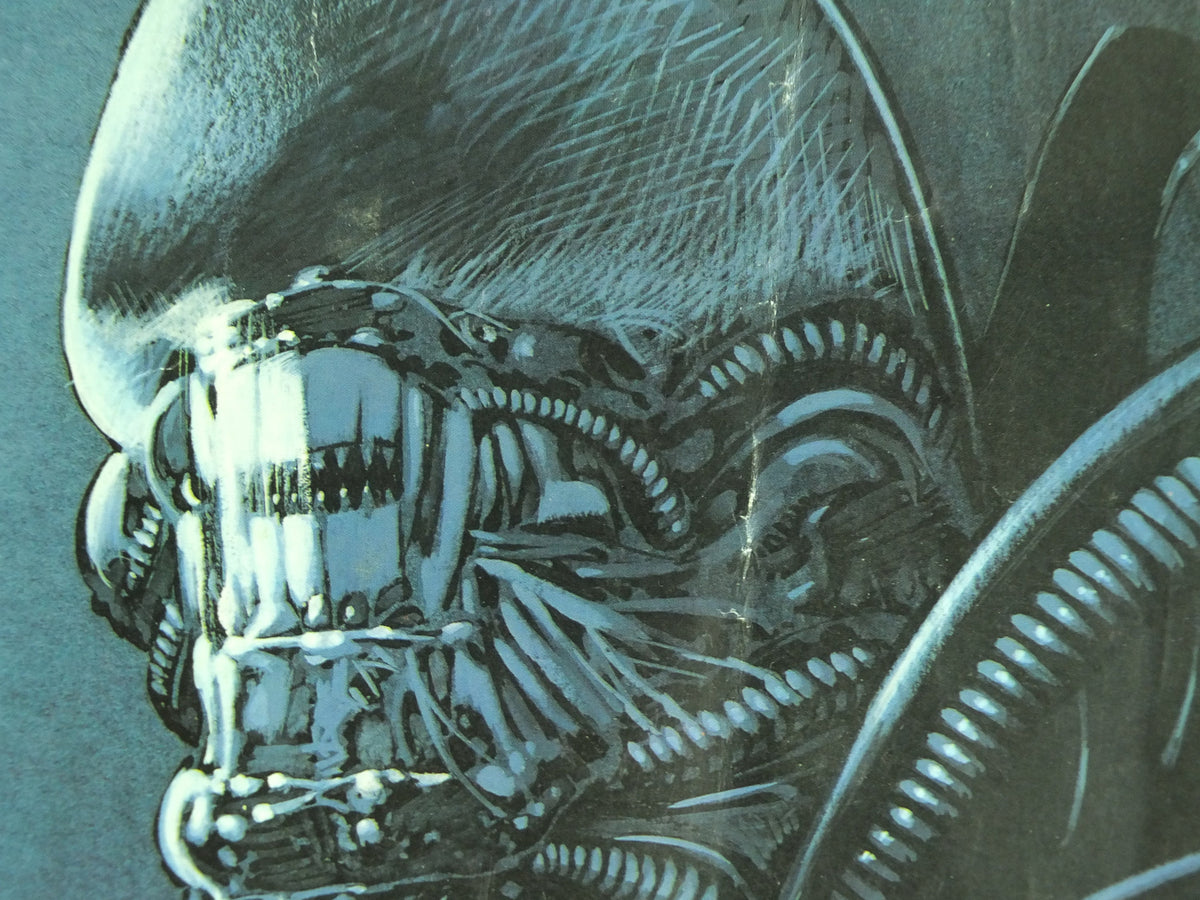 Vintage Aliens Poster, Drawing of the queen mother "Alien" by Cam 1992, wall art retro