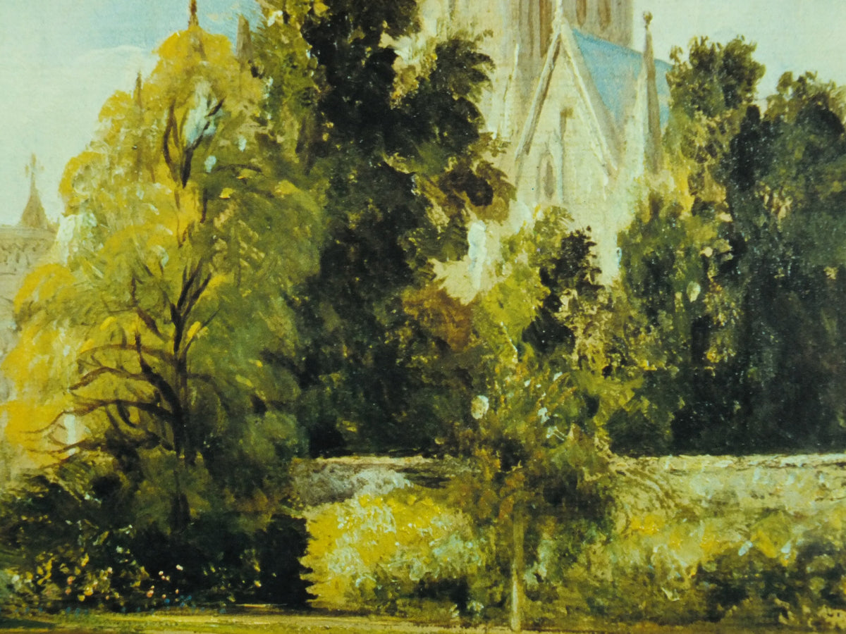 Vintage John Constable Poster, Louvre exhibition in 1976 from the Victoria & Albert Museum, gallery exhibition wall art