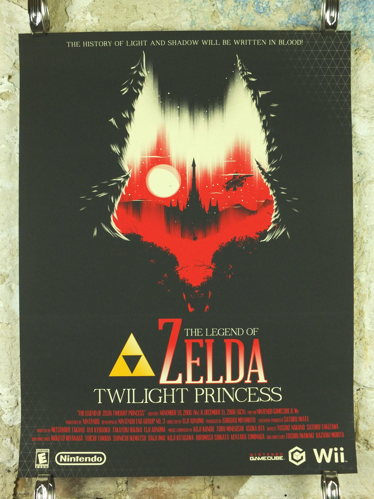 Vintage Twilight Princess Poster, Legend of Zelda, Signed Limited Edition by Marinko Milosevski, Nintendo, Movie Poster, wall art 1990s-2000
