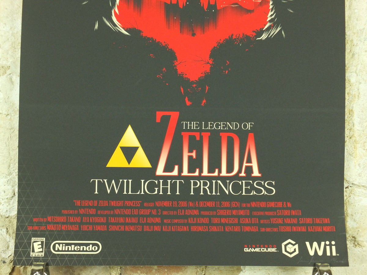 Vintage Twilight Princess Poster, Legend of Zelda, Signed Limited Edition by Marinko Milosevski, Nintendo, Movie Poster, wall art 1990s-2000