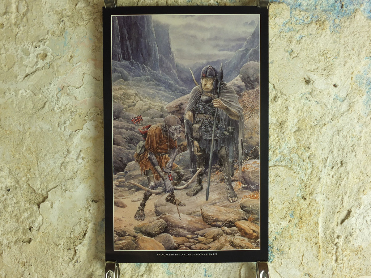 2002 Mordor Orcs and Goblins Poster, by Alan Lee, Land of Shadow Vintage Tolkien Lord of the Rings, Return of the King, print wall art decor