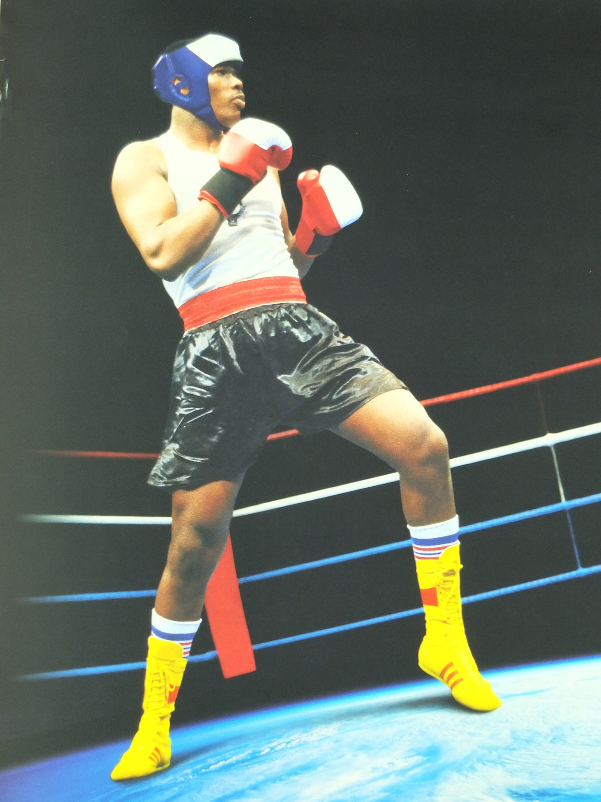 Vintage Barcelona Olympic Poster, Boxing by Addison Allsport / NASA, 1992, XXV Olympiad, post modern, sport wall art 1990s