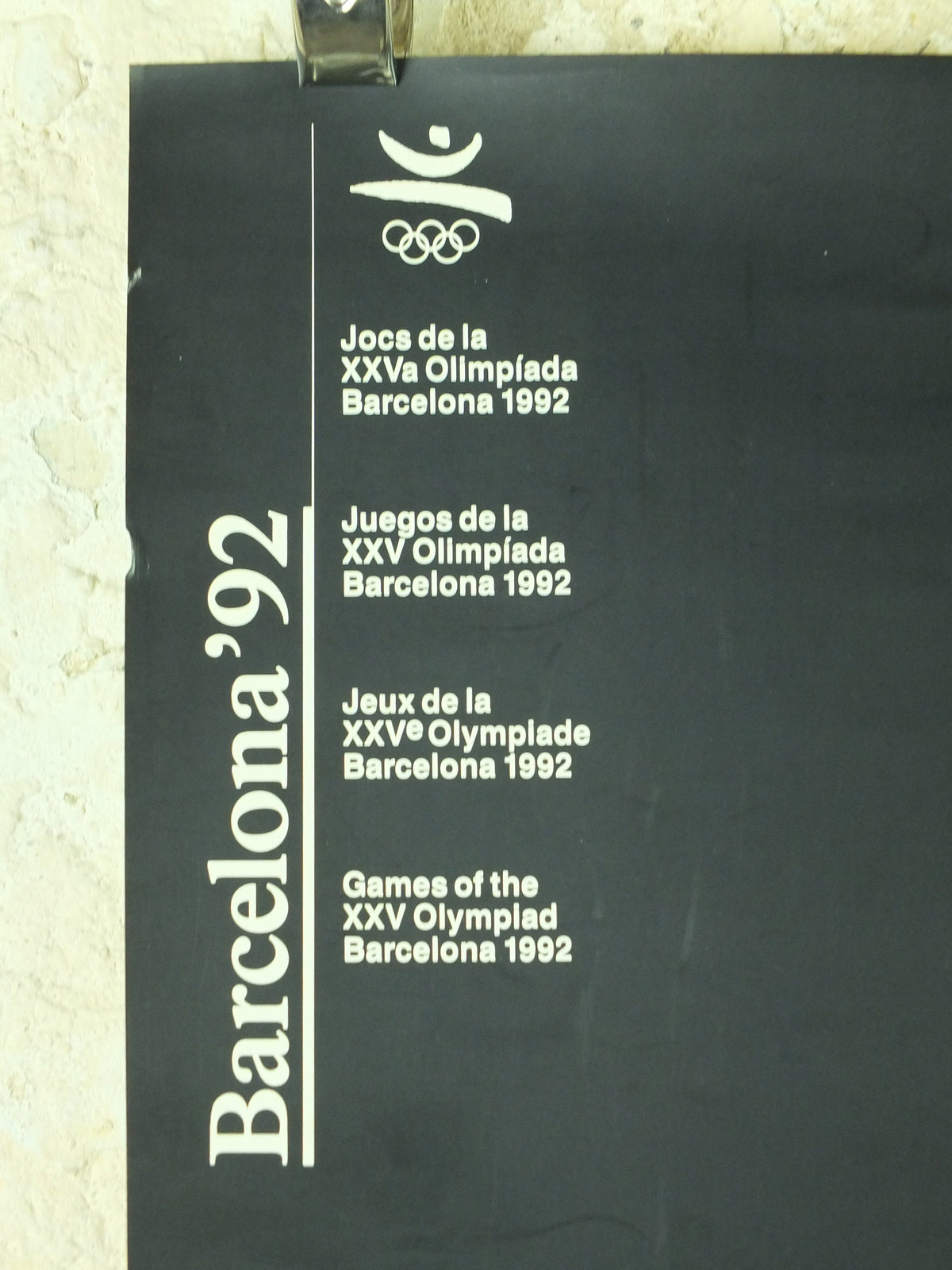 Vintage Barcelona Olympic Poster, Judo and Martial Arts by Addison Allsport / NASA, 1992, XXV Olympiad, post modern, sport wall art 1990s