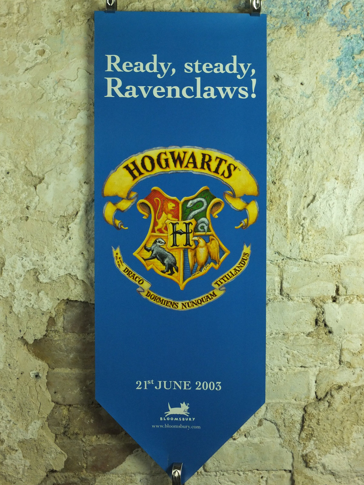 Vintage Harry Potter Ravenclaw Poster, Ready Steady Ravenclaws! Hogwarts, wall art cinema film memorabilia