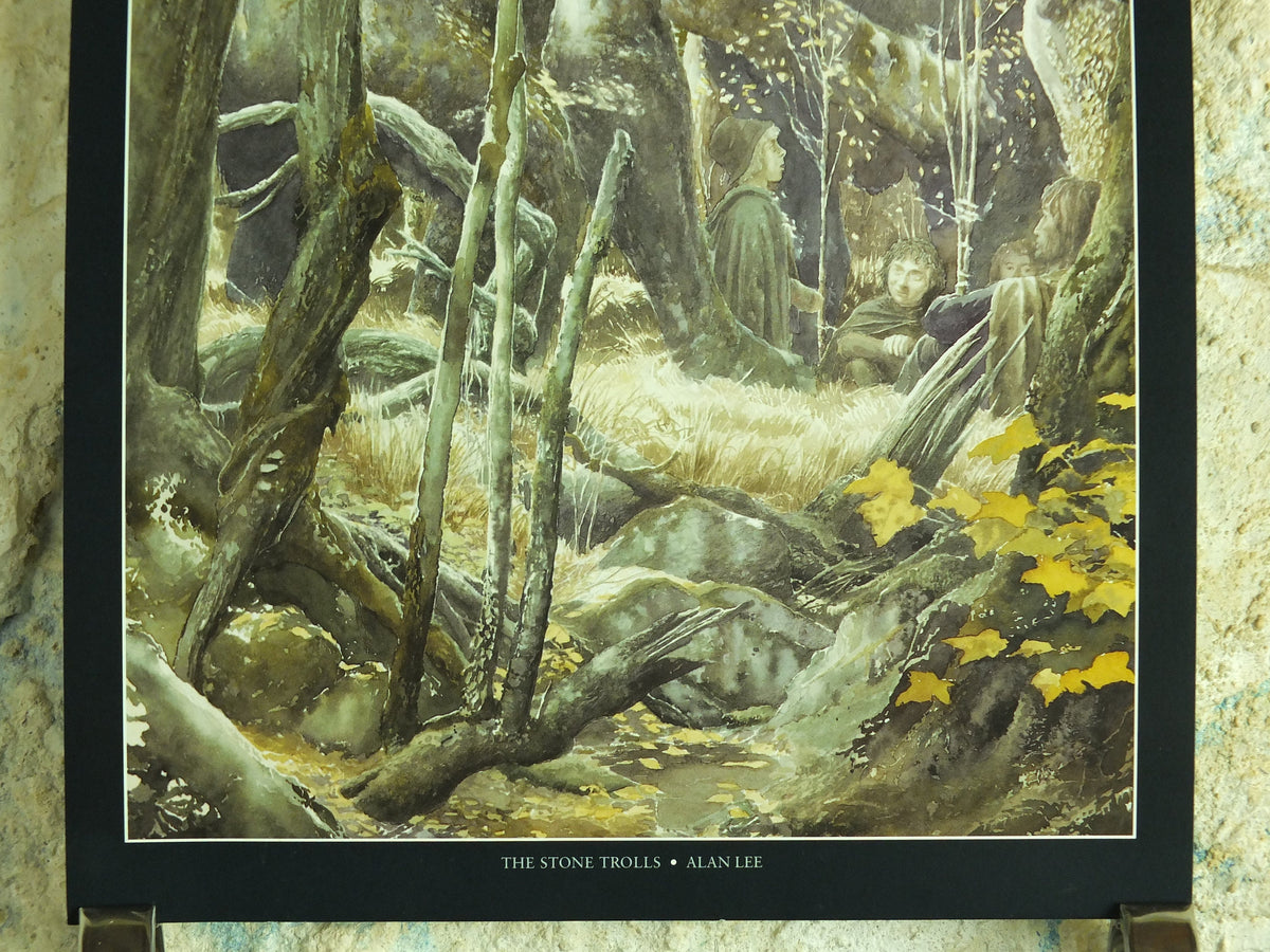 1999 The Stone Trolls Poster, by Alan Lee, Vintage Lord of the Rings, Tolkien, Fellowship of the Ring, illustration print wall art decor