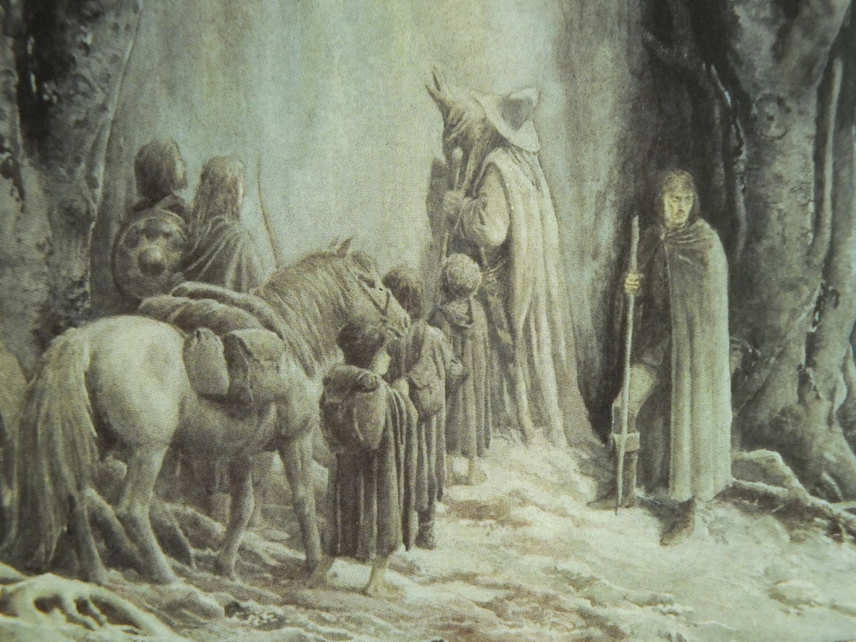 1999 The West Gate of Moria Poster, Khazad-dum by Alan Lee, Vintage Lord of the Rings, J.R.R. Tolkien, Fellowship Ring, print wall art decor