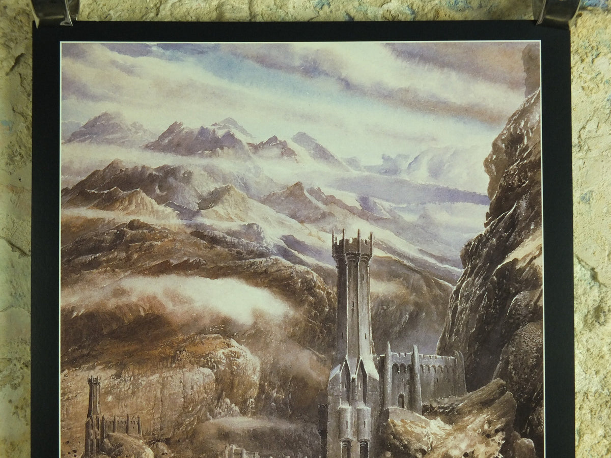 1999 The Black Gate Poster, by Alan Lee, Into Mordor, Vintage Lord of the Rings, Tolkien, Return of King, illustration print wall art decor