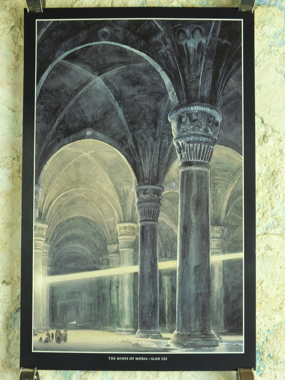 2002 Mines of Moria Poster, by Alan Lee Khazad-dum, JRR Tolkien Lord of the Rings Fellowship of the Ring, illustration print wall art decor