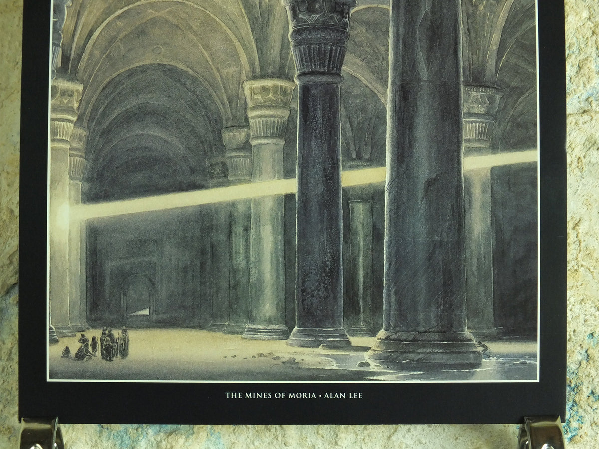 2002 Mines of Moria Poster, by Alan Lee, Khazad-dum, JRR Tolkien Lord of the Rings Fellowship of the Ring, illustration print wall art decor